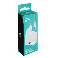 Сетевое зарядное устройство LuazON LCC-97, 1 USB, 2.1 А, 10 Вт, кабель microUSB, белое