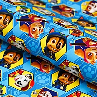 Бумага упаковочная, 70х100 см, Щенячий патруль