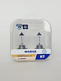 Лампа Narva Range Power 50+ H7 12V 55W PX26d 2 шт. 483392100