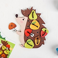 Шнуровка "Ежик на полянке"