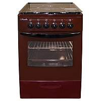 Плита комбинированная Лысьва ЭГ 401 МС-2у коричневый стеклянная крышка