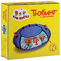 Тюбинг-ватрушка 90 см Три кота голубой ТБ1-90/ТК