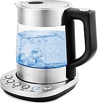 Чайник электрический Kitfort КТ-648 нержавеющая сталь/черный