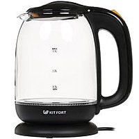 Чайник электрический Kitfort КТ-625-4 черный/желтый