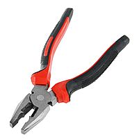 Плоскогубцы комбинированные LOM, шлифованные, двухкомпонентные рукоятки, 180 мм