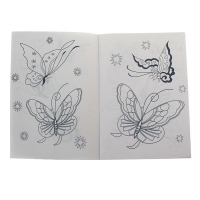 Раскраска формат А5 10 листов с наклейками Бабочки