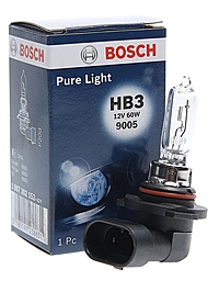 Лампа Bosch Pure Light HB3 12V 60W P20d 1987302152