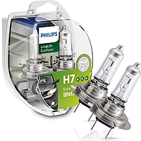 Лампа Philips LongLife EcoVision H7 12V 2 шт. 12972LLECOS2