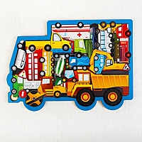 Головоломка "Машины", размер 28*20, головоломка логическая