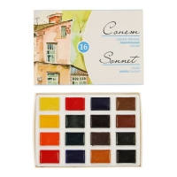 Акварель художественная ЗХК Сонет набор в кюветах 16 цветов x 2.5 мл 3541138