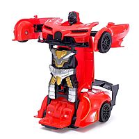 Робот радиоуправляемый «Спорткар», трансформируется, работает от батареек, цвета МИКС