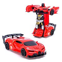 Робот радиоуправляемый «Спорткар», трансформируется, работает от батареек, цвета МИКС