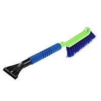 Щётка со скребком Oktan, 42,5 см, с мягкой ручкой, зелёная