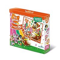 Пазл 44 Котенка В центре внимания 36 элементов +наклейки