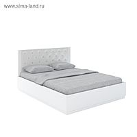 Кровать двуспальная «Тиффани», с подъёмным механизмом, с ортопедическим основанием, спальное место 1600×2000 мм, цвет белый текстурный