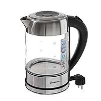 Чайник электрический Sakura SA-2720SBK, 2200 Вт, 1.7 л, стекло, серебристый