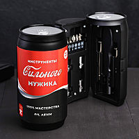 Набор инструментов в банке «Инструменты сильного мужика», 13 предметов