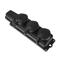 Розетка штепсельная переносная "Элект" РП 16-334, трёхместная, брызгозащищенная, с з/к