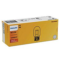 Лампа автомобильная Philips, W21/5W, 12 В, 21/5 Вт, (W3x16q), 12066CP
