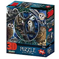 3D Пазл «Коллаж. Совы», 500 элементов