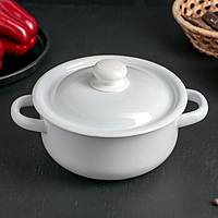 Кастрюля цилиндрическая 1,5 л светлая с пл.кнопкой