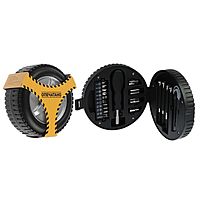 Набор инструментов TUNDRA, подарочный пластиковый кейс "Колесо", 20 предметов