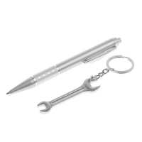 Набор подарочный 2в1: ручка, брелок-гаечный ключ