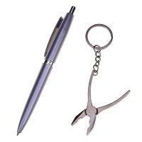 Набор подарочный 2в1: ручка, брелок-плоскогубцы, металлик