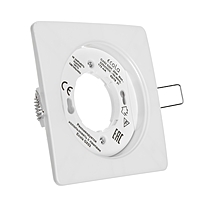 Светильник Ecola 5357, GX53, IP20, 220 В, встраиваемый, квадратный, 25x107 мм, белый