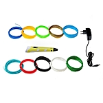 Комплект 3Д ручка с дисплеем желтая + пластик PLA 10 цветов