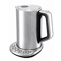Чайник электрический Kitfort KT-621, 2200 Вт, 1.7 л, регулировка температуры, на подставке, серебристый