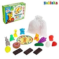 ZABIAKA Тактильное лото с игрушками "Животные и продукты"