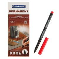 Маркер перманентный 1.0 мм Centropen 2536 красный светостойкий