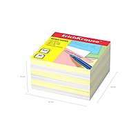 Бумага для заметок ErichKrause 90 x 90 x 50мм, белая, желтая 2721
