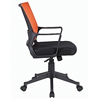 Кресло BRABIX " Balance MG-320", с подлокотниками, комбинированное черное/оранжевое