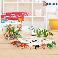 Zabiaka Развивающий набор с карточками по методике Домана "Дикие животные"