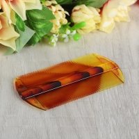 Расчёска двусторонняя, цвет янтарный