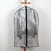 Чехол для одежды 60х90 см, цвет серый, прозрачный