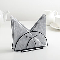 Салфетница "Лилия" 13х6х7 см, цвет черный