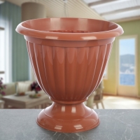 Вазон 12 л "Жасмин", цвет коричневый