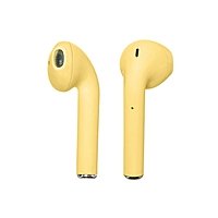Наушники беспроводные I12, вкладыши, сенсорное управление, Bluetooth 5.0, желтые
