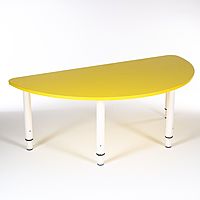 Стол Полукруг растущий гр.0-3 на металлокаркасе, Желтый
