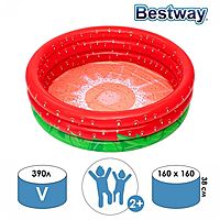 Бассейн надувной Sweet Strawberry 160x38 см 51145 Bestway