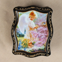 Шкатулка «Ангелы», 10,5х13 см, лаковая миниатюра, микс