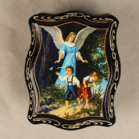 Шкатулка «Ангелы», 10,5х13 см, лаковая миниатюра, микс