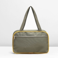 Сумка для обуви на молнии, 1 отдел, наружный карман, цвет зелёный/хаки