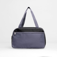 Сумка для обуви на молнии, 1 отдел, наружный карман, цвет серый/чёрный