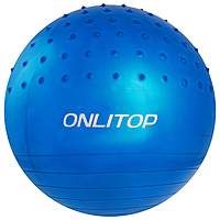 Мяч гимнастический массажный плотный d=65 см, 1000 гр, цвета микс