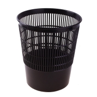 Корзина для бумаг 18 литров, сетчатая, черная, высота 330 мм