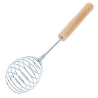 Венчик для взбивания с деревянной ручкой "Шар", 26 см
